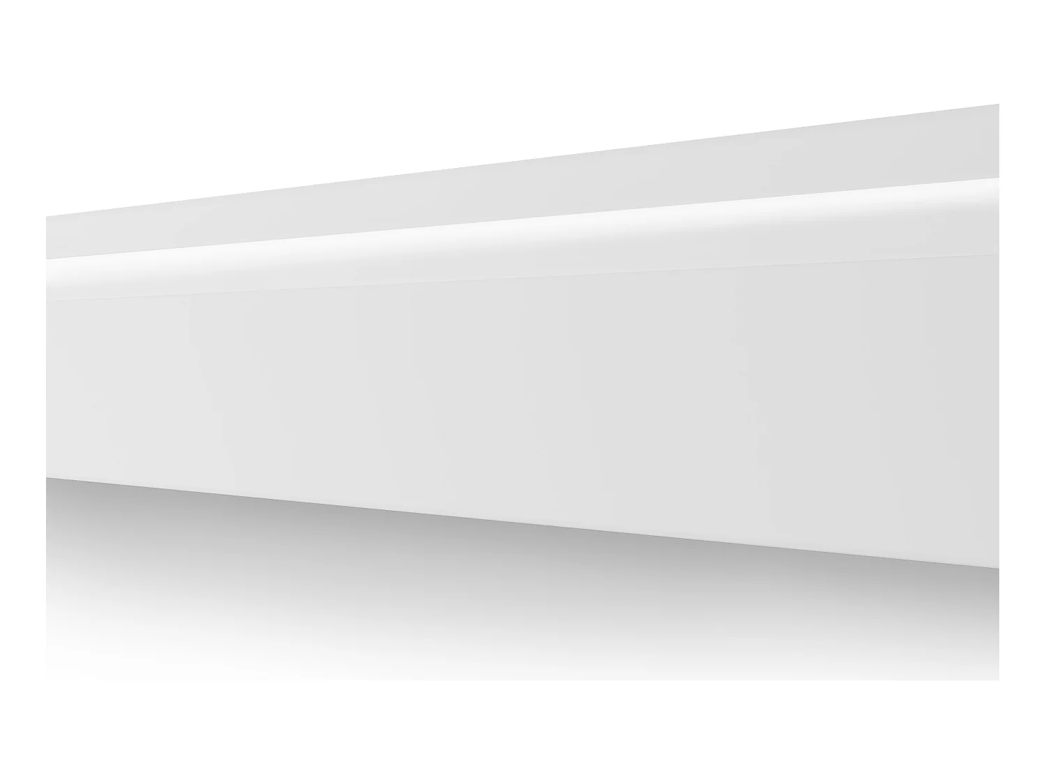 Juego de 3 zócalos de poliestireno Ancho 290 x Alt. 12 cm blanco - ATENO