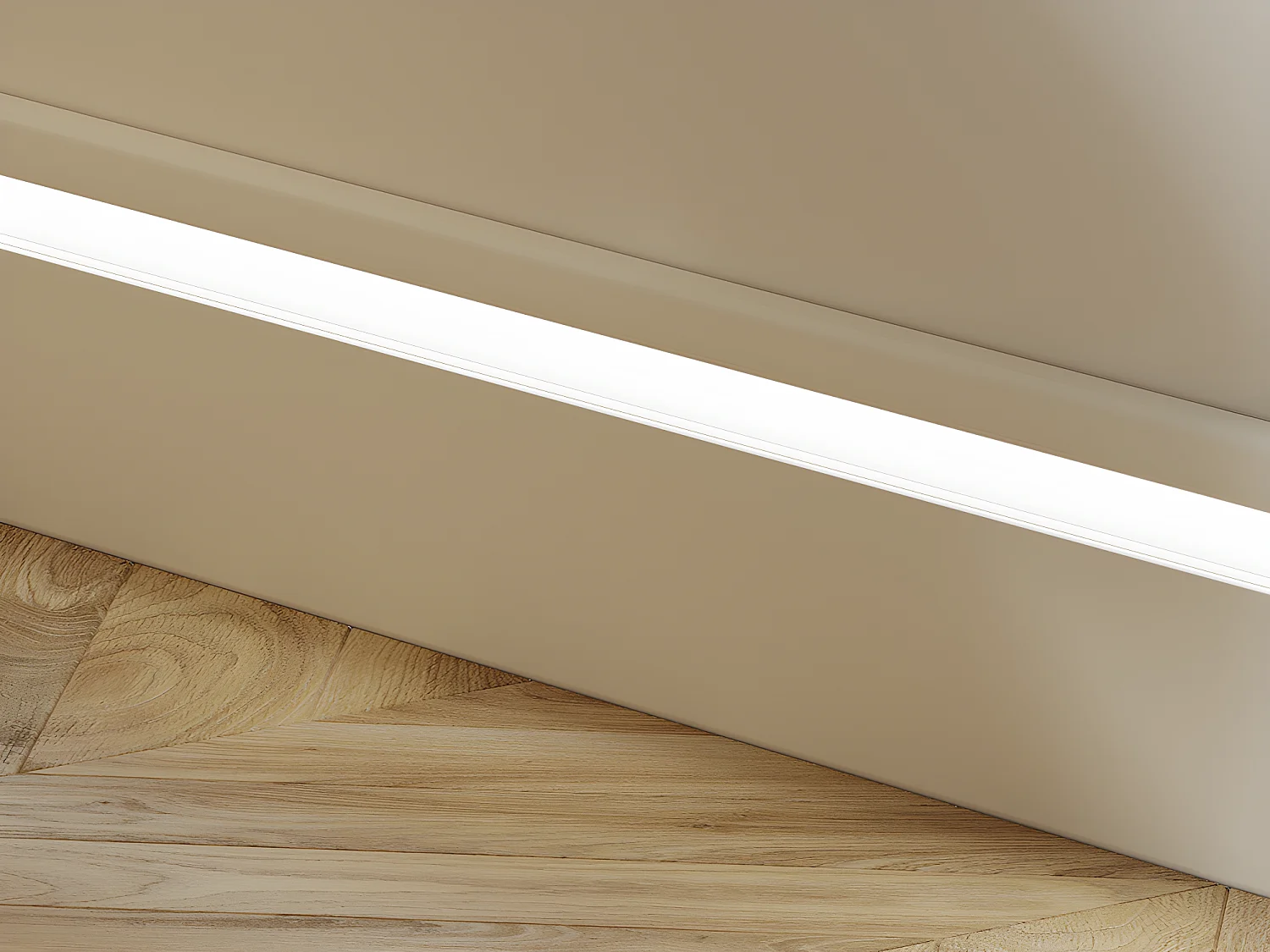 Battiscopa L290 x H12 cm in Polistirene Bianco - Lotto di 3 - ATENO