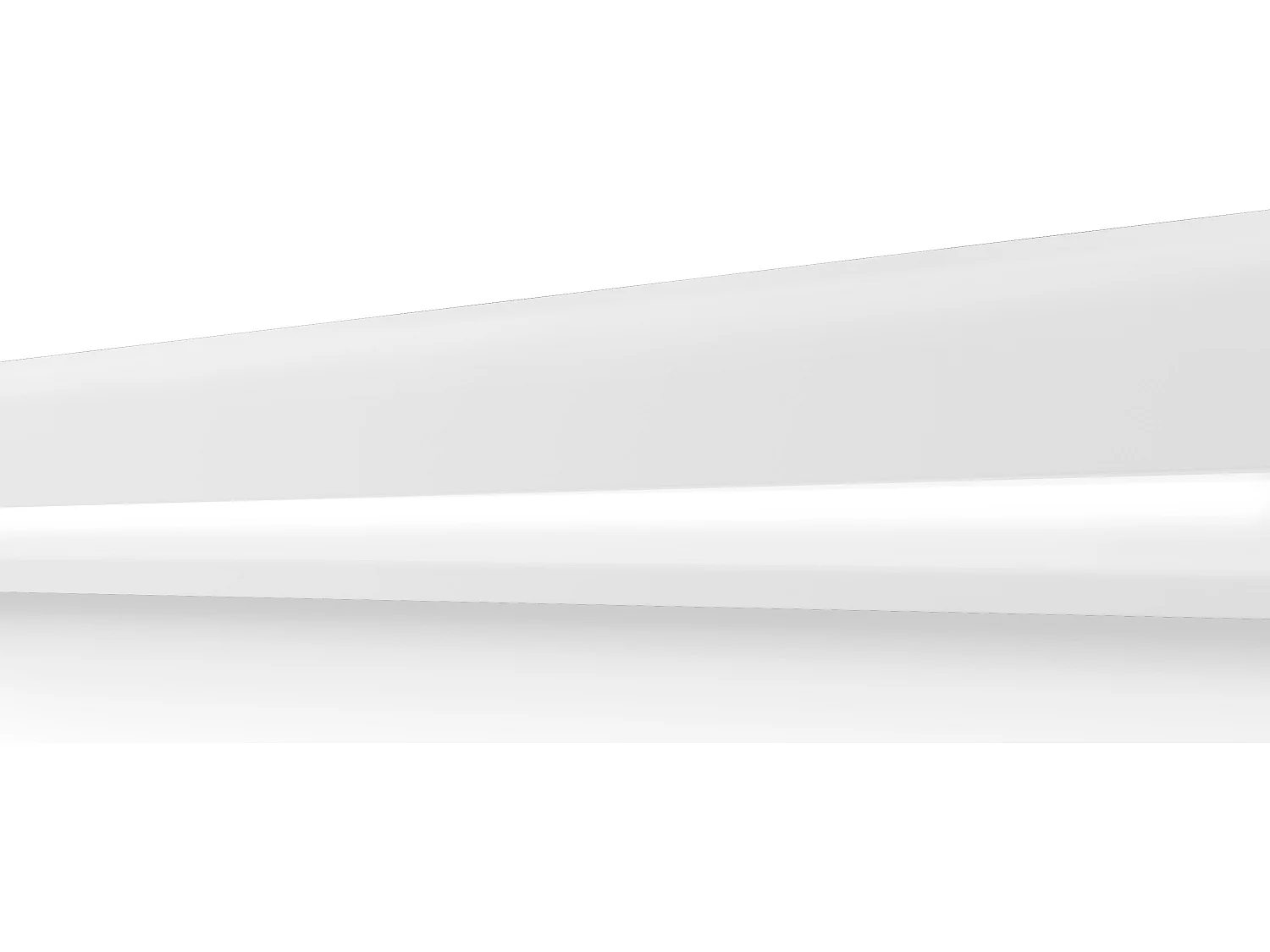 Set van 3 plinten van polystyreen L290 x H10 cm wit - COREO