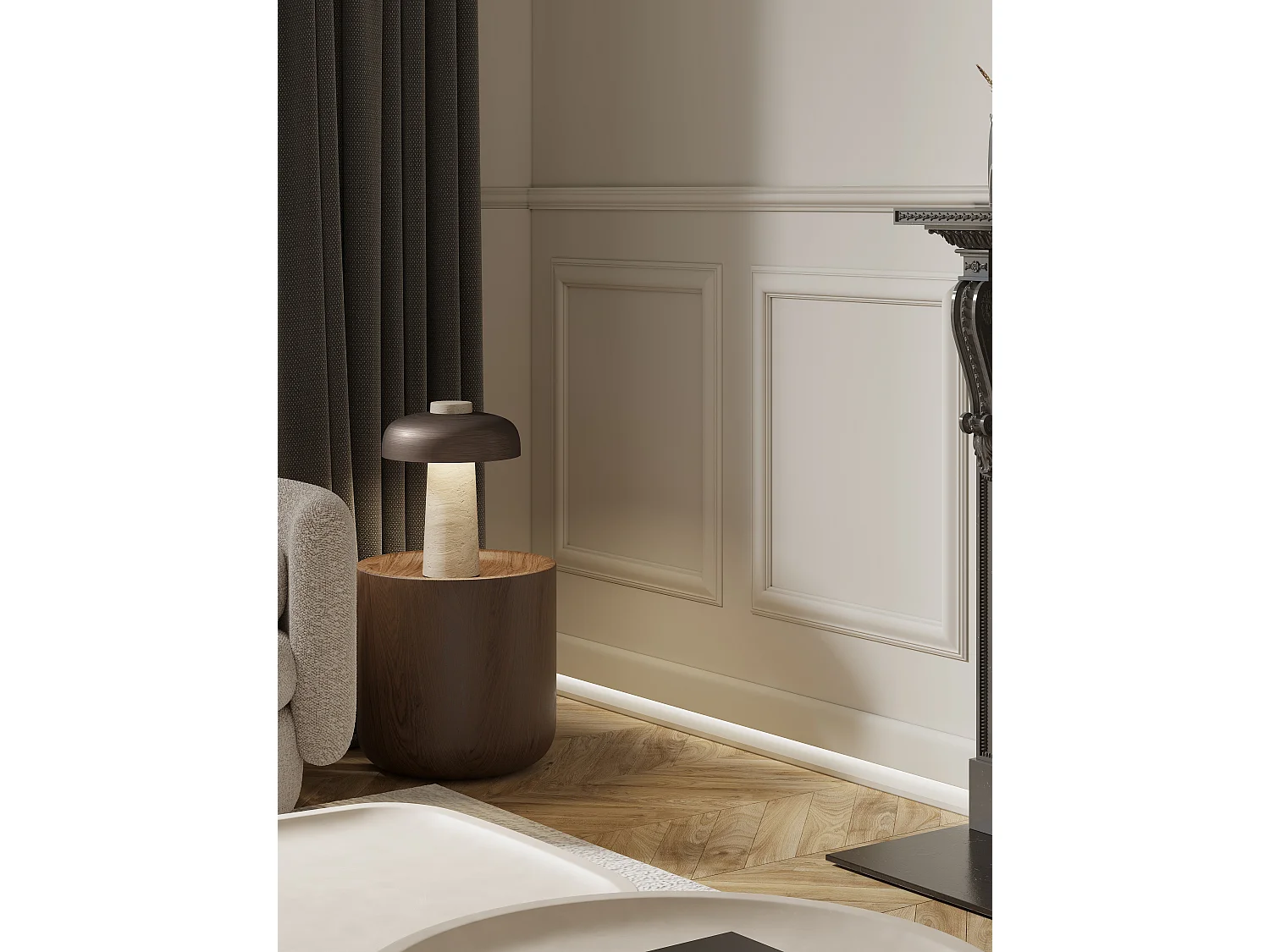 Set van 3 plinten van polystyreen L290 x H10 cm wit - COREO