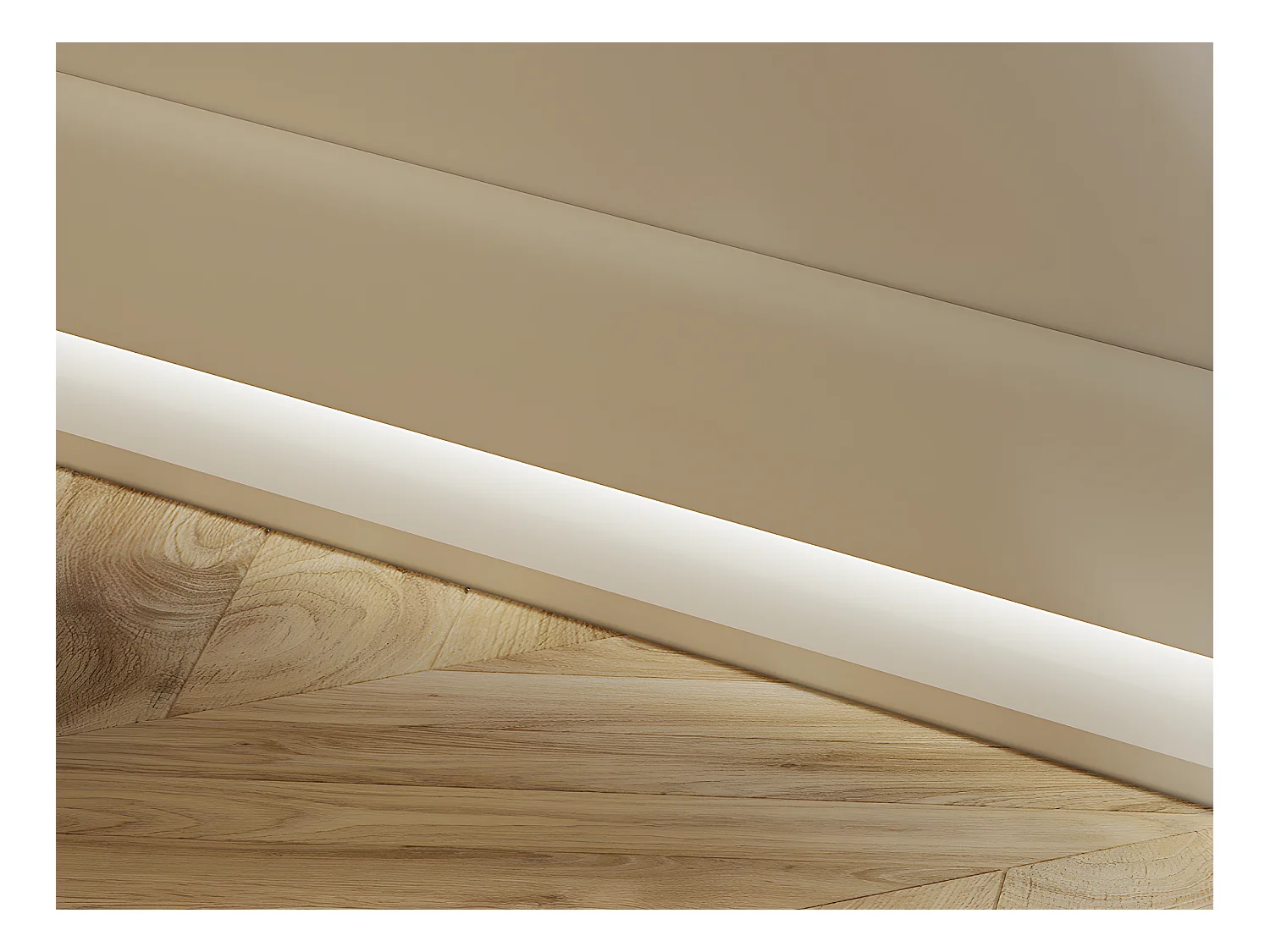 Juego de 3 zócalos de poliestireno Ancho 290 x Alt. 10 cm blanco - COREO