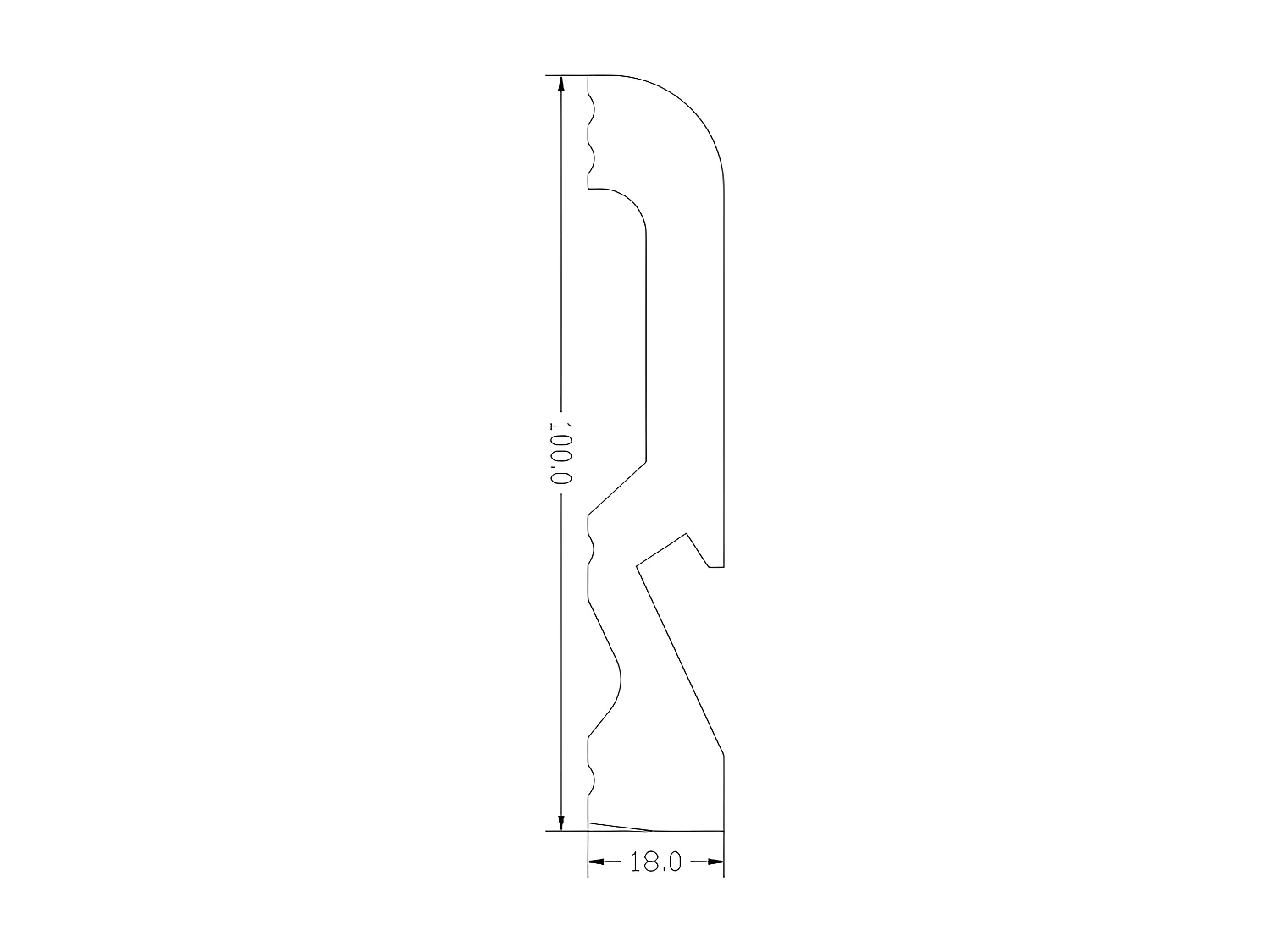 Juego de 3 zócalos de poliestireno Ancho 290 x Alt. 10 cm blanco - COREO
