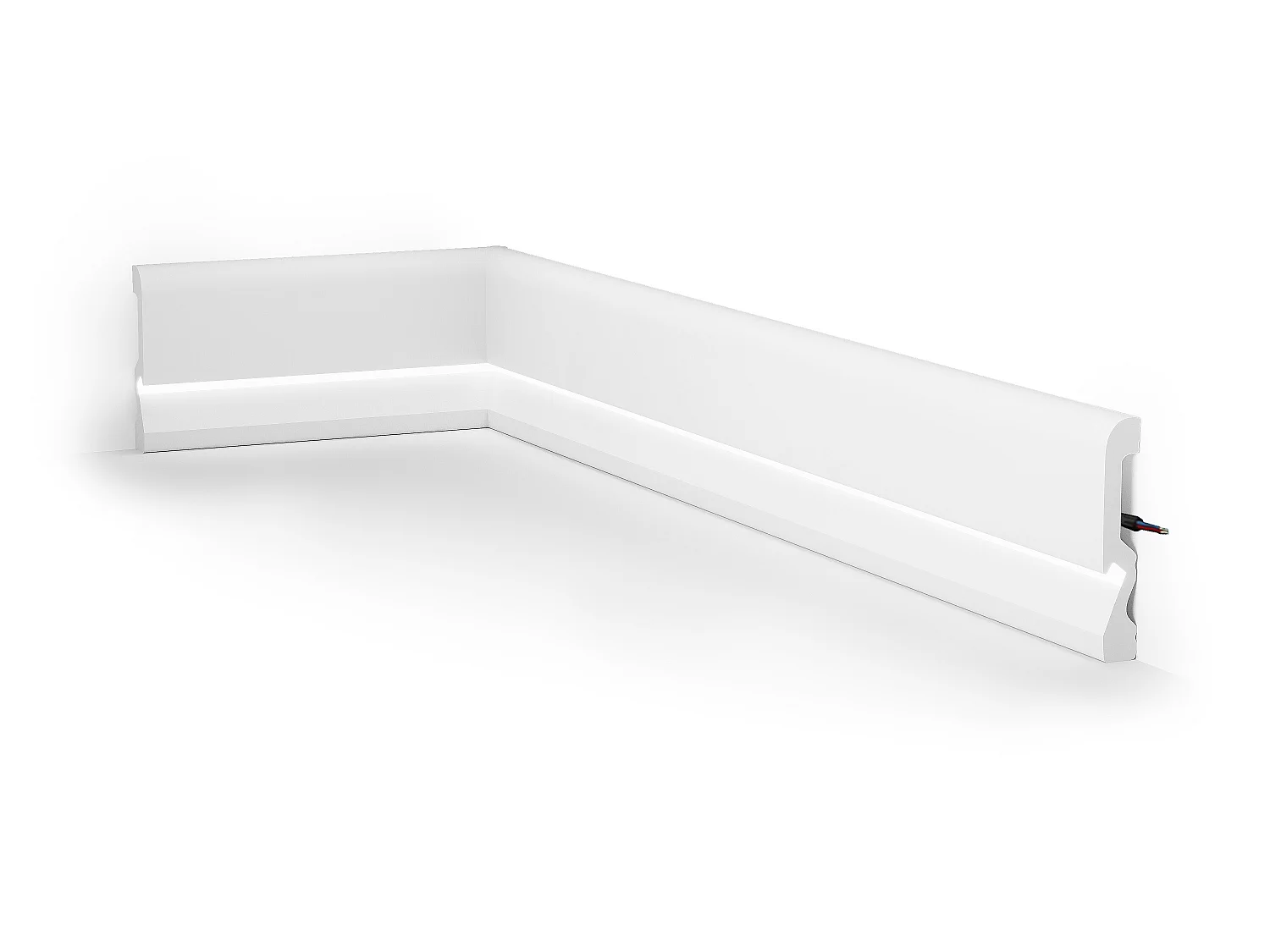 Battiscopa L290 x H10 cm in Polistirene Bianco - Lotto di 3 - COREO