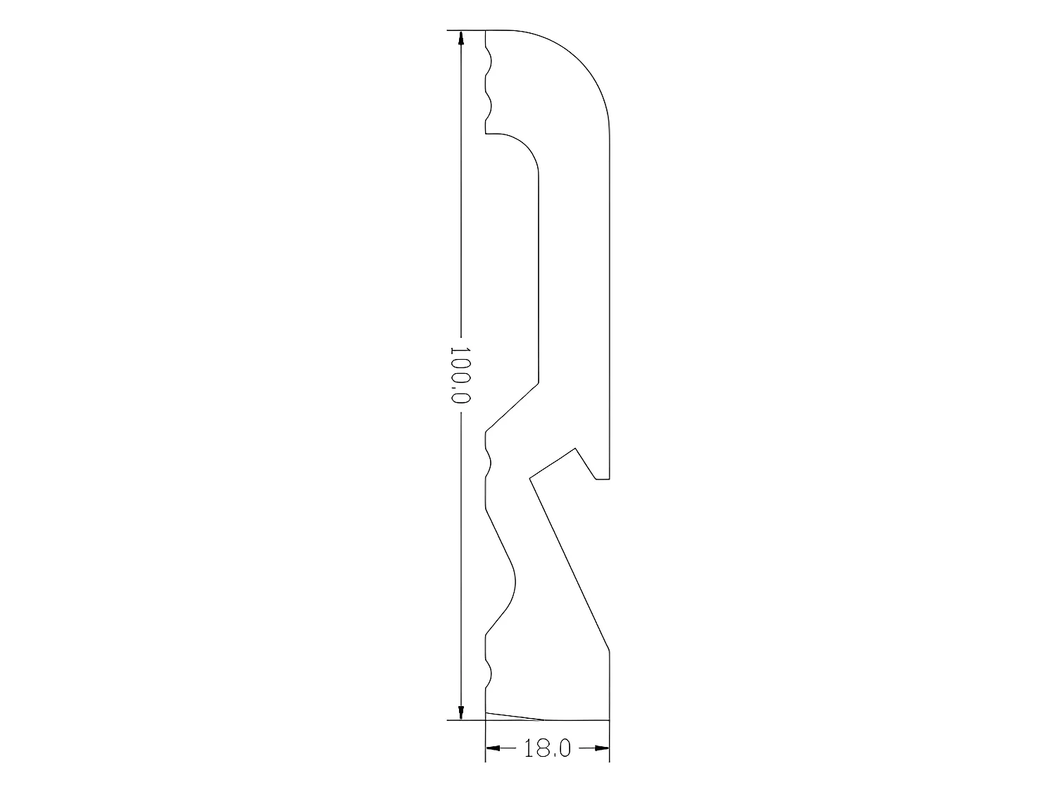 Battiscopa L290 x H10 cm in Polistirene Bianco - Lotto di 3 - COREO