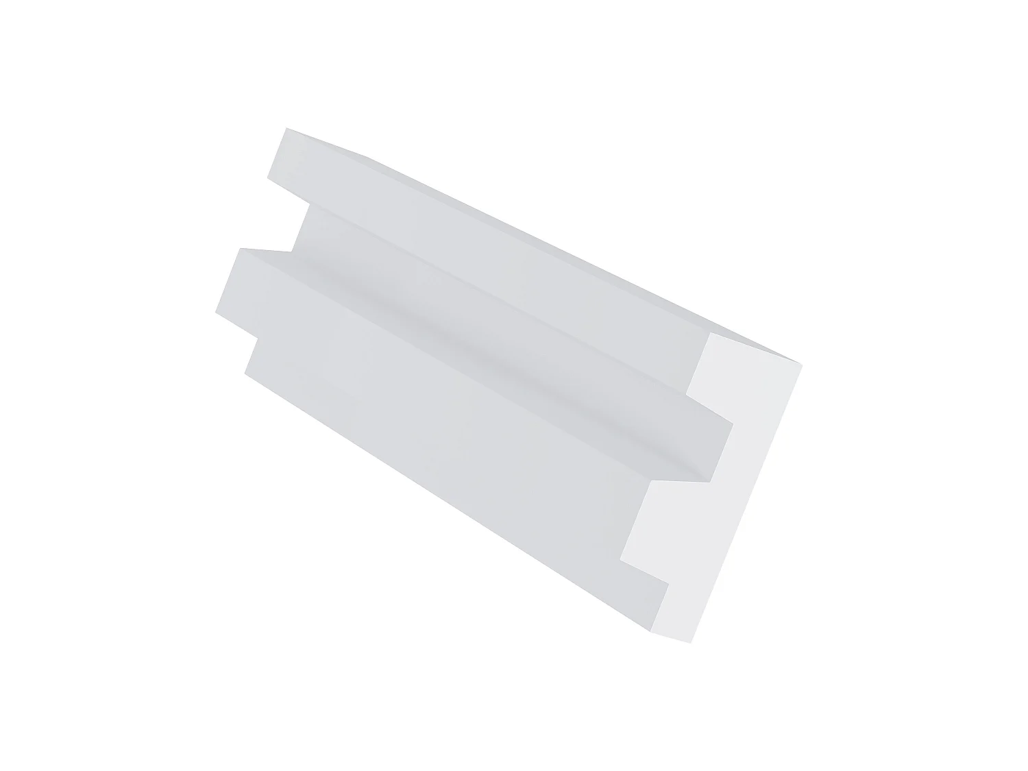 Lot de 3 plinthes en polystyrène L290 x l2 x H5 cm blanc - ARDEO