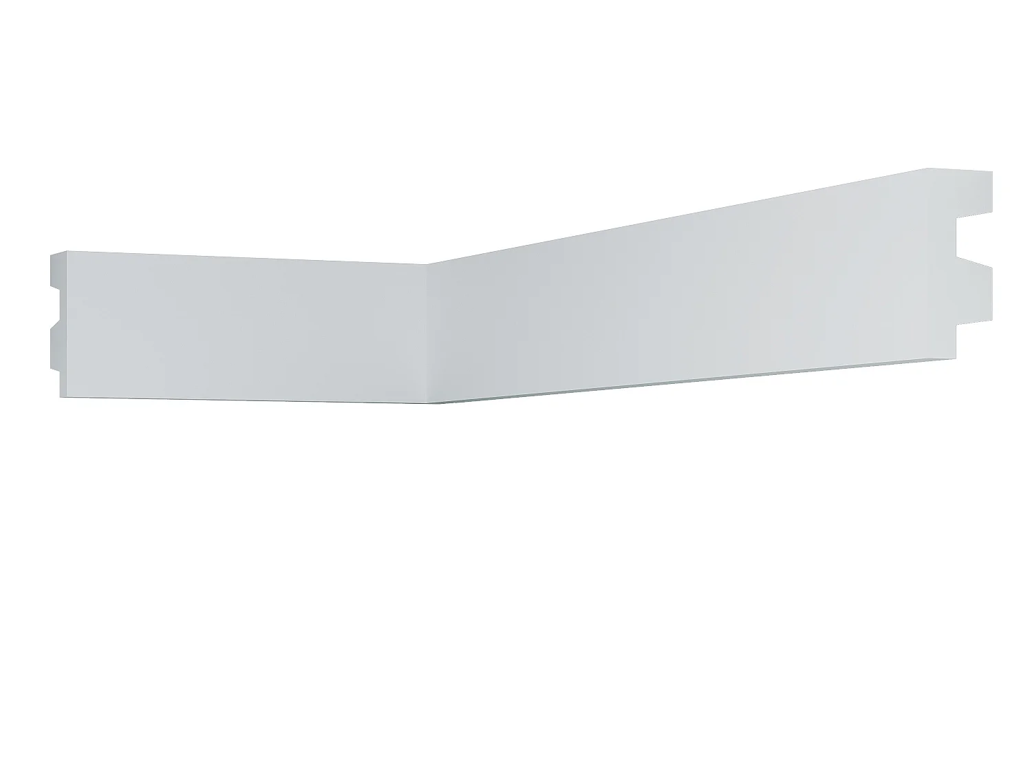 Lot de 3 plinthes en polystyrène L290 x l2 x H5 cm blanc - ARDEO