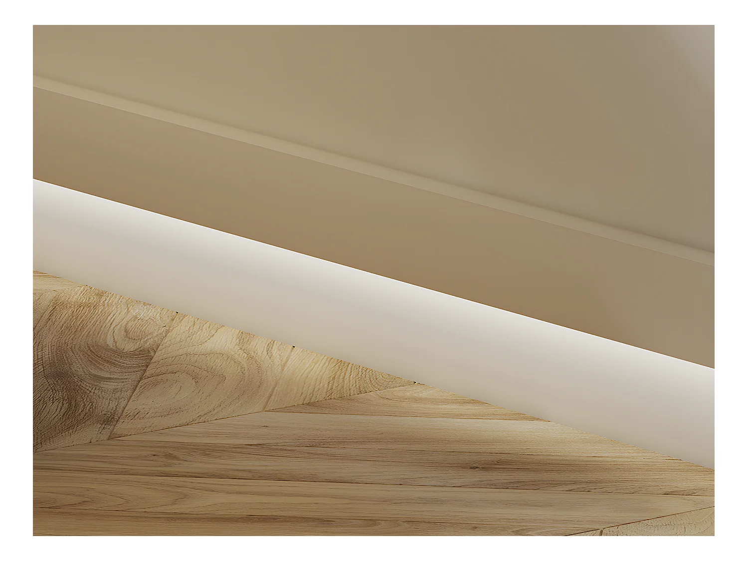 Juego de 3 zócalos de poliestireno Ancho 290 x Alt. 5 cm blanco - ARDEO