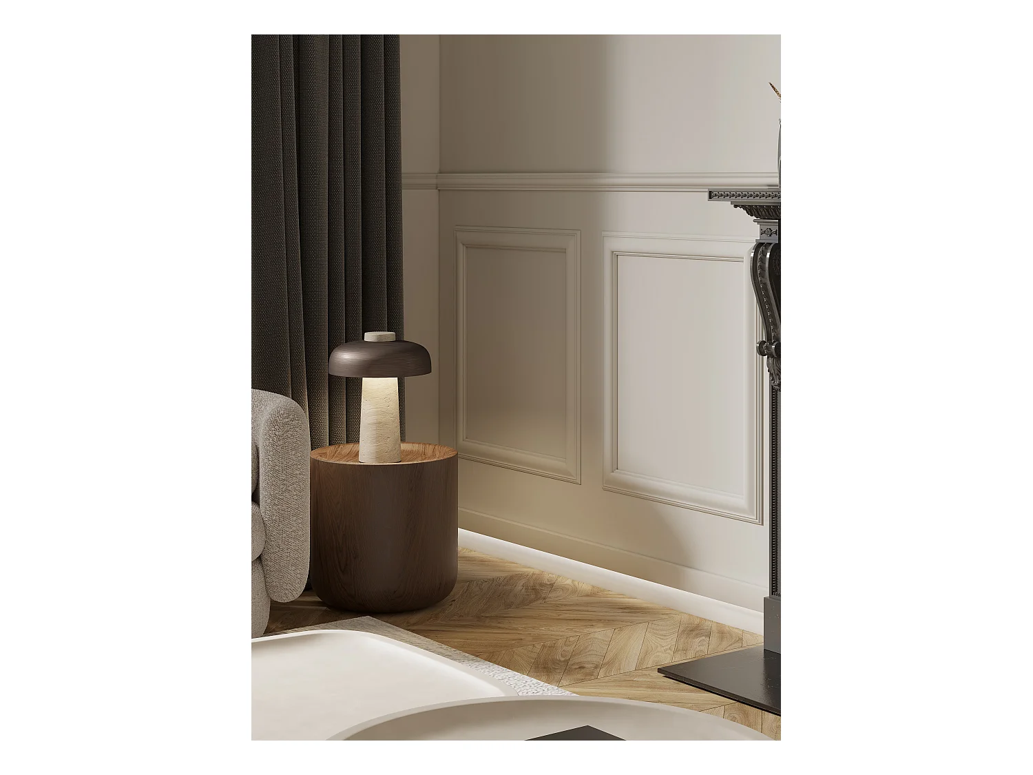 Juego de 3 zócalos de poliestireno Ancho 290 x Alt. 5 cm blanco - ARDEO