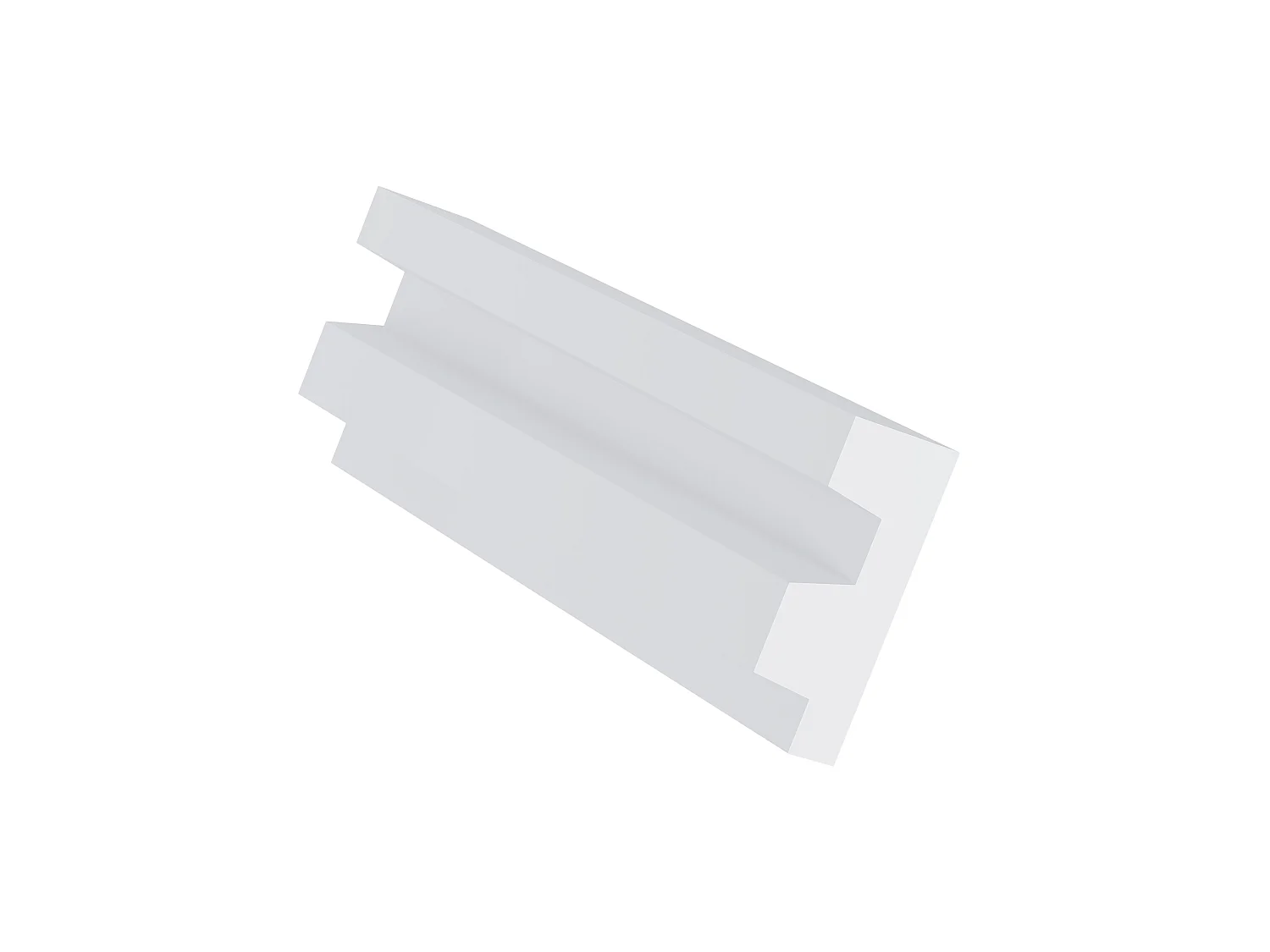 Juego de 3 zócalos de poliestireno Ancho 290 x Alt. 5 cm blanco - ARDEO