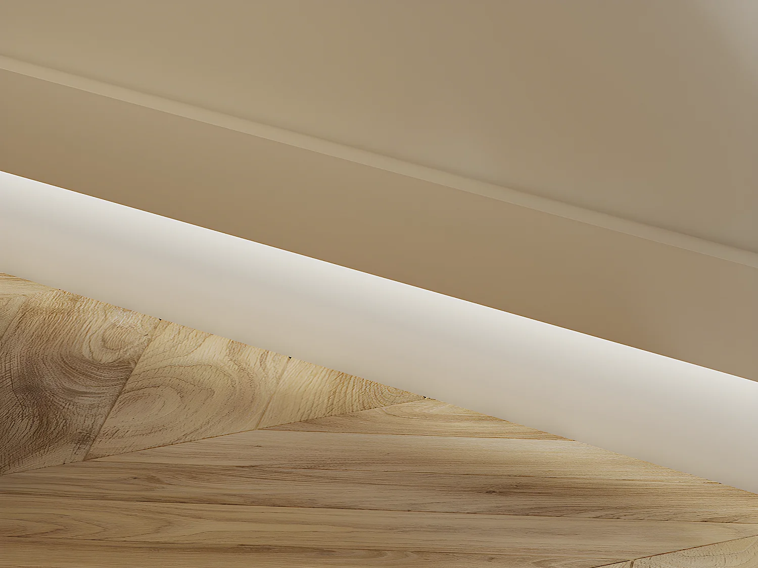 Sockelleiste 3er-Set - 290 x 5 cm - Polystyrol - weiß - ARDEO