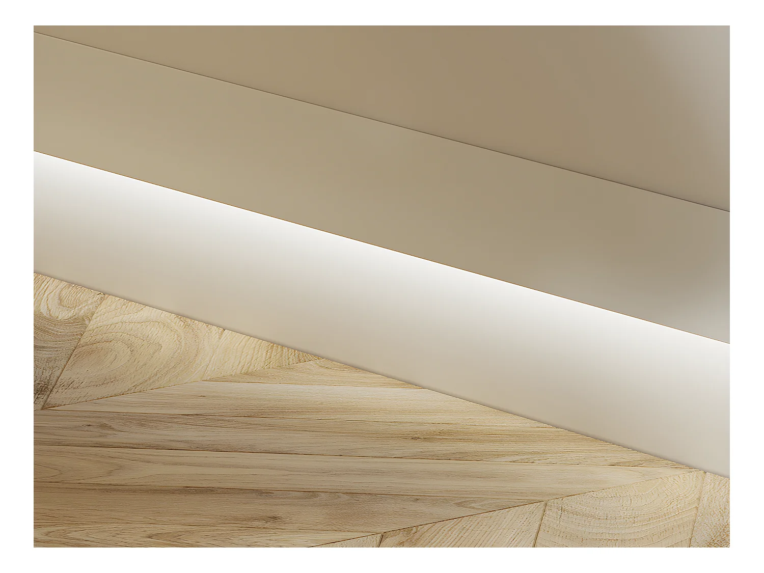 Battiscopa L290 x H15 cm in Polistirene Bianco - Lotto di 3 - RADENO