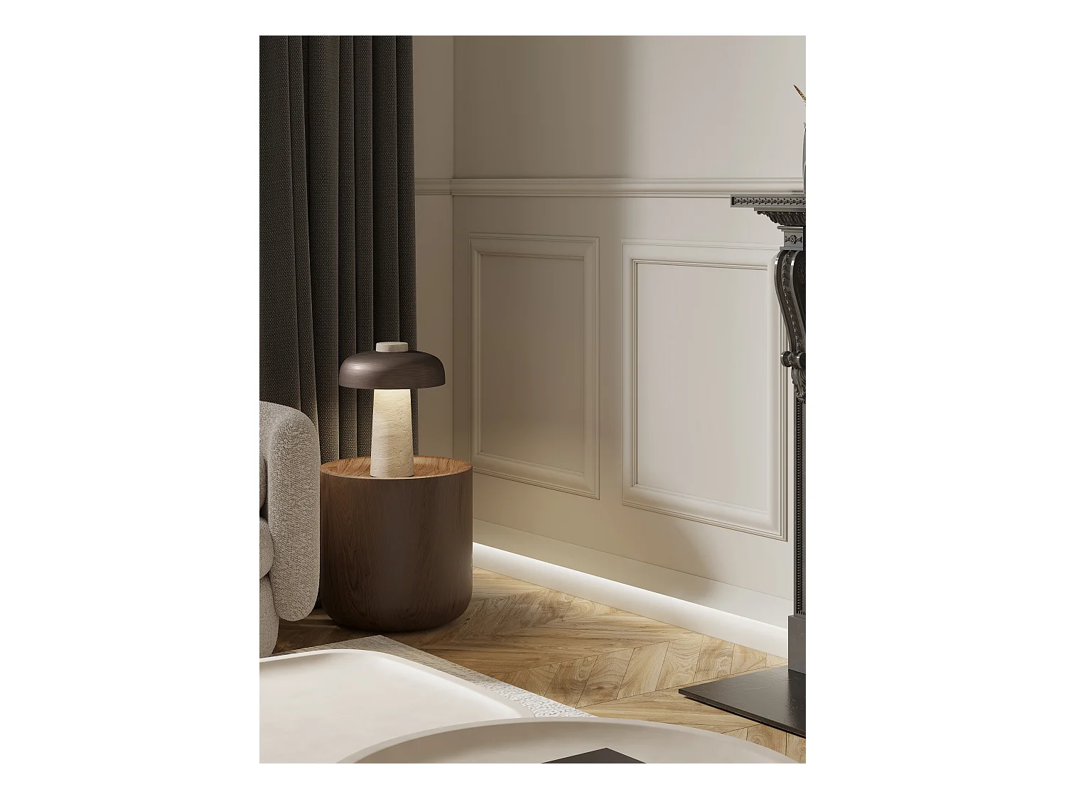 Battiscopa L290 x H15 cm in Polistirene Bianco - Lotto di 3 - RADENO