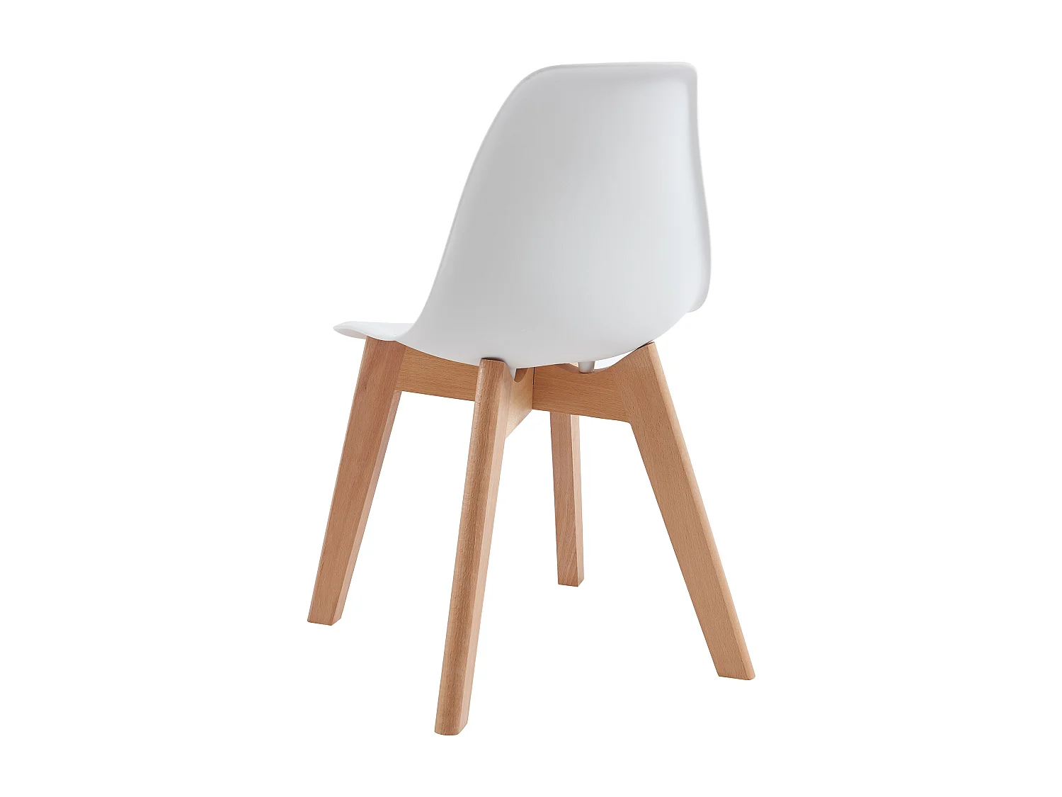 Set van 2 kinderstoelen van polypropyleen en beuken - Wit - LILINOU