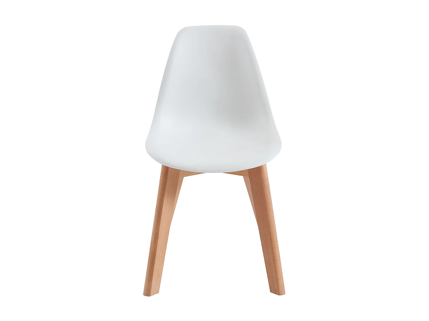 Set van 2 kinderstoelen van polypropyleen en beuken - Wit - LILINOU