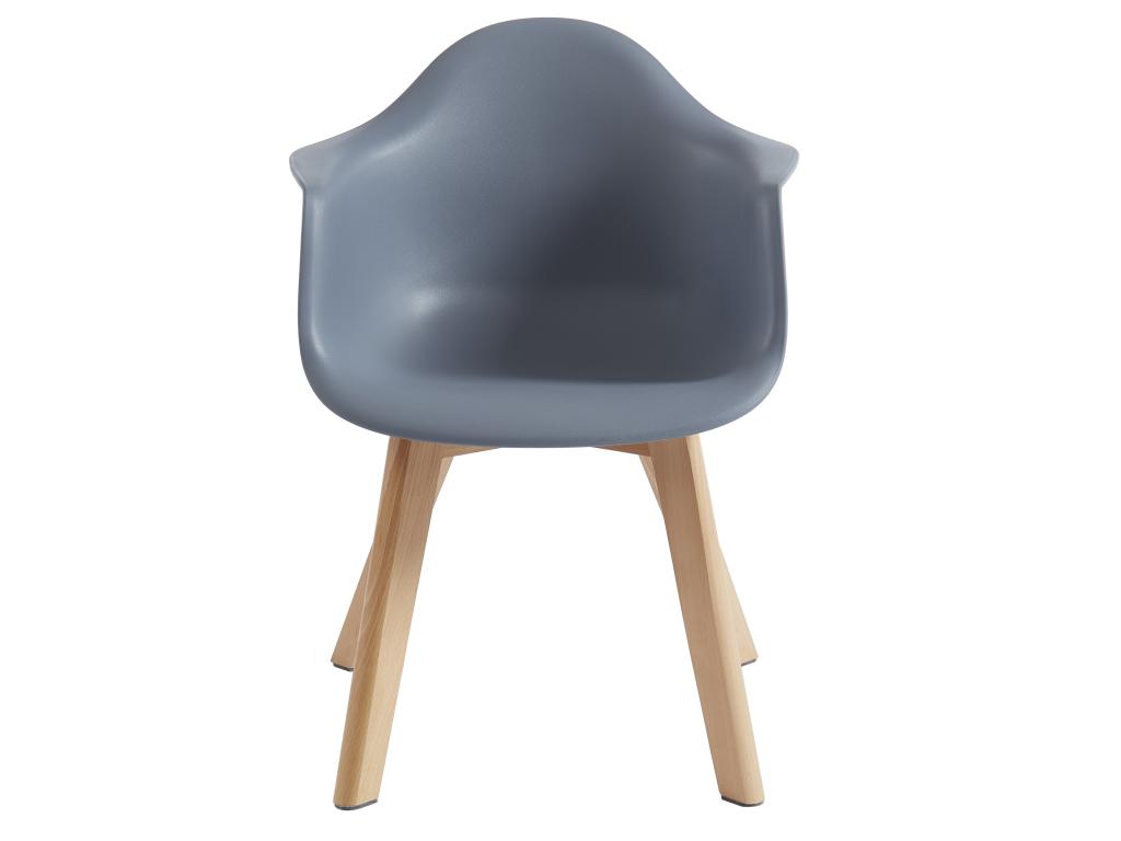 Lot de 2 chaises enfant avec accoudoirs en polypropyl ne et h tre