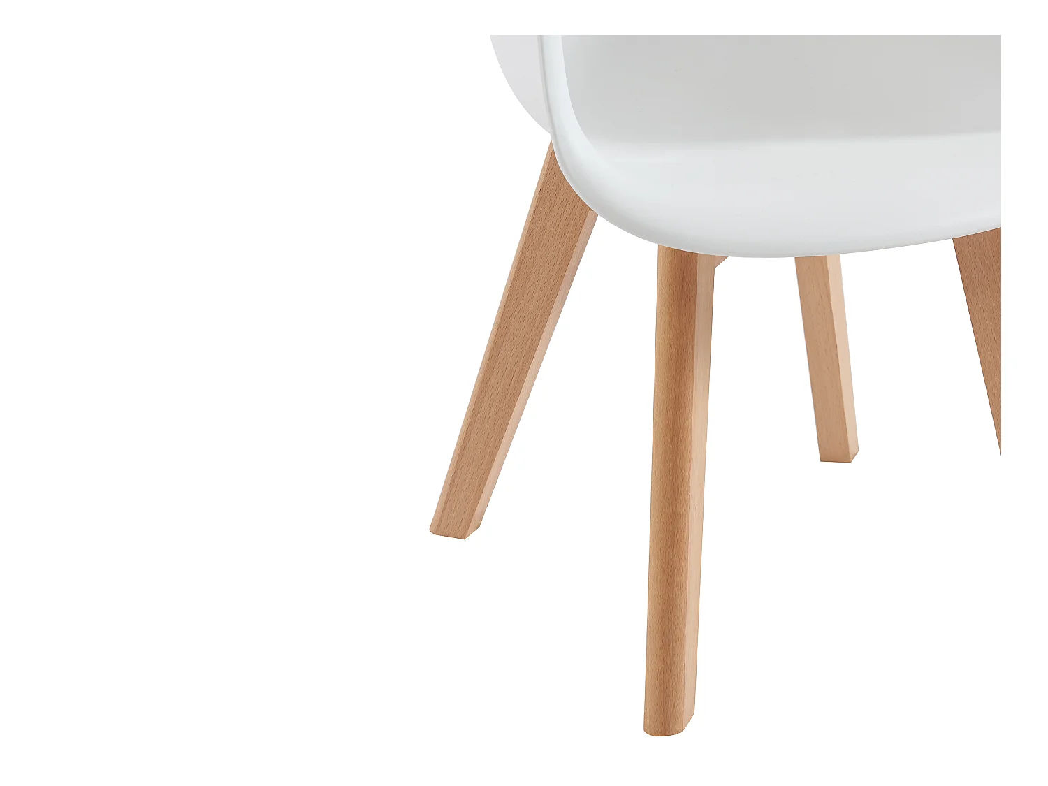 Juego de 2 sillas para niños con brazos de polipropileno y haya - Blanco - POUPINETTE