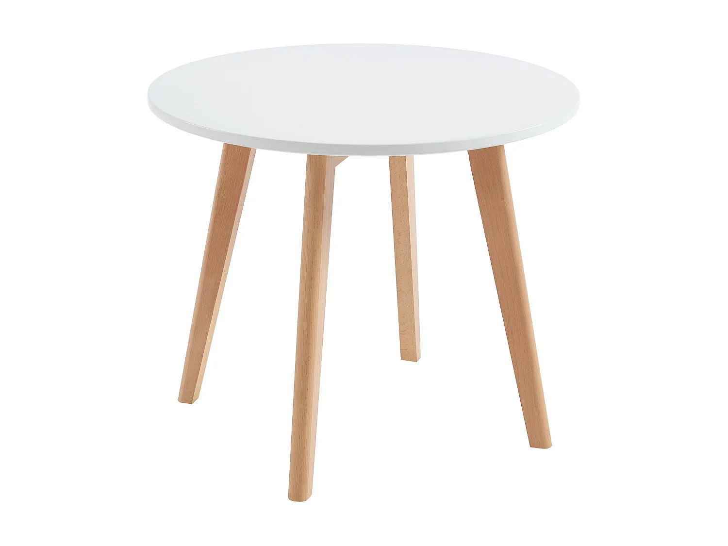 Kindertafel van mdf en beuken - Wit en naturel - LOULOUNE