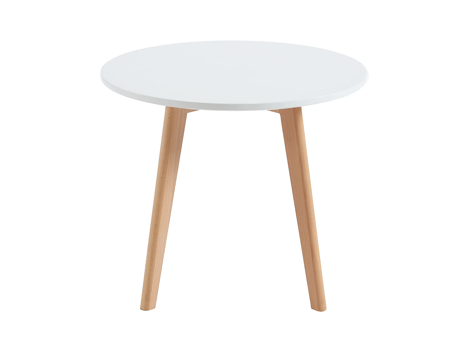 Mesa para niños de MDF y haya - blanco y natural - LOULOUNE