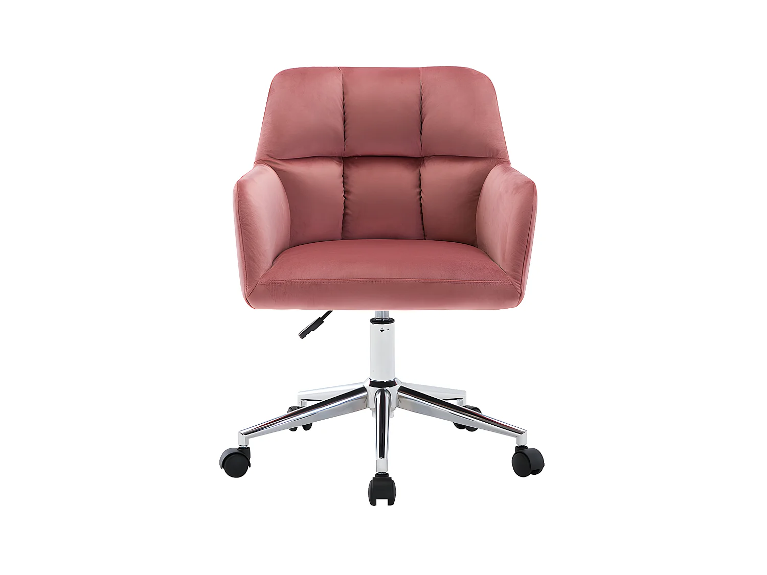 Bureaustoel - Fluweel - Roze - Verstelbare hoogte - PEGA