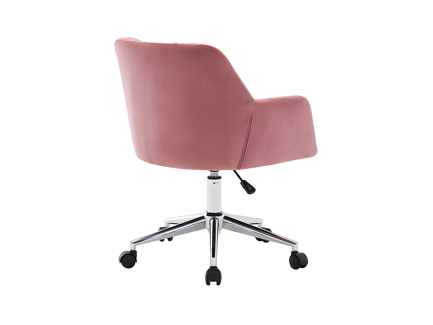 Bureaustoel - Fluweel - Roze - Verstelbare hoogte - PEGA
