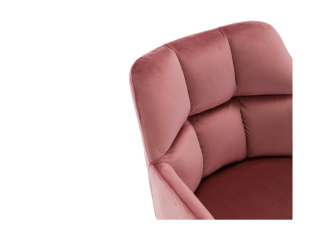 Bureaustoel - Fluweel - Roze - Verstelbare hoogte - PEGA