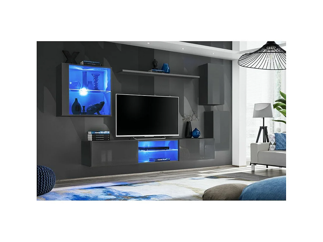 Ensemble Meuble TV "Switch XXIII" 250cm Gris