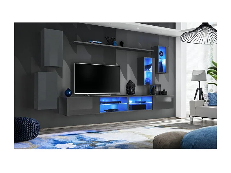 Ensemble Meuble TV "Switch XXV" 280cm Gris