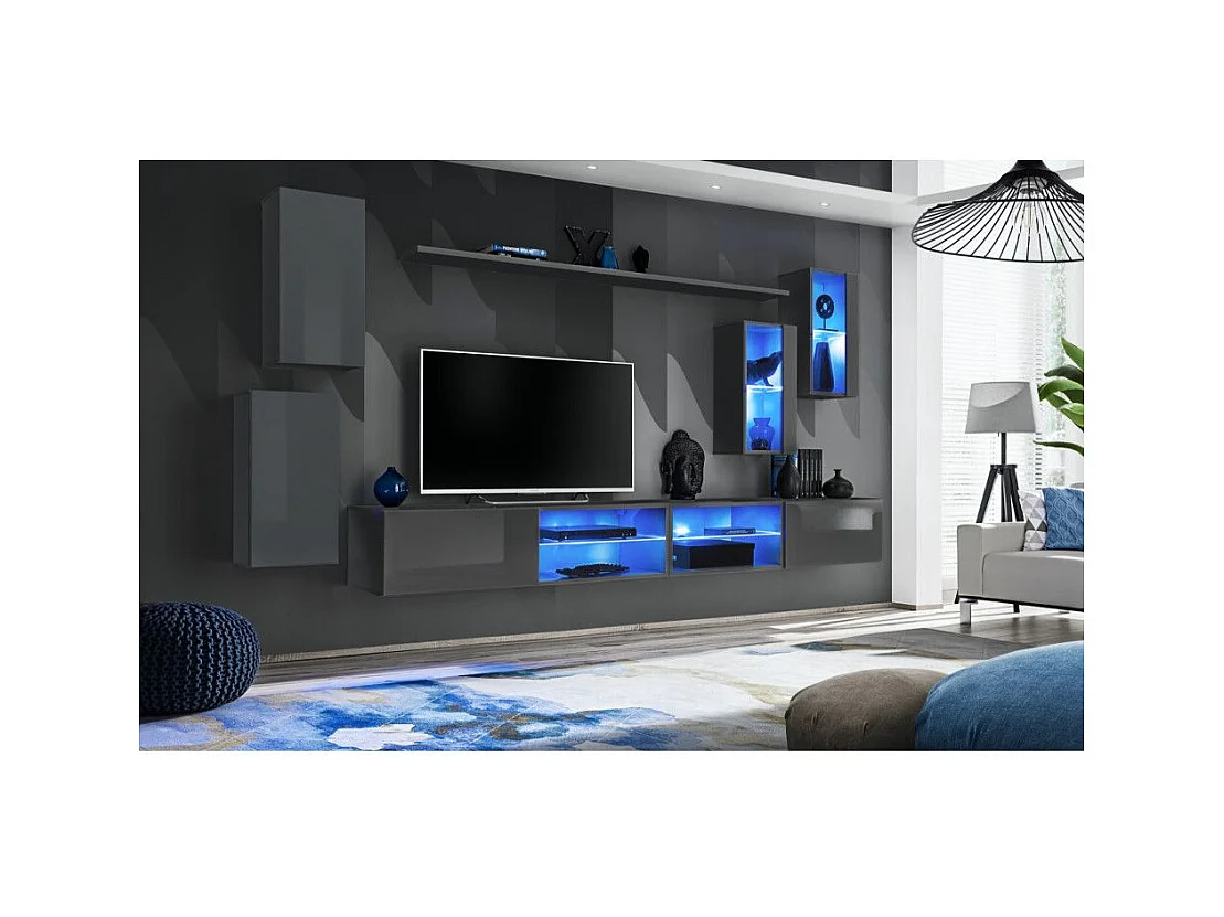 Ensemble Meuble TV "Switch XXV" 280cm Gris