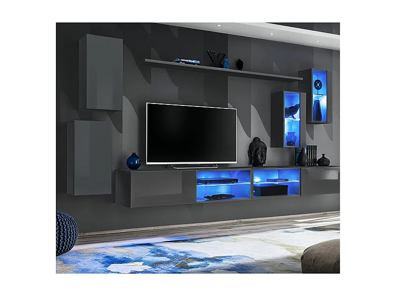 Ensemble Meuble TV "Switch XXV" 280cm Gris