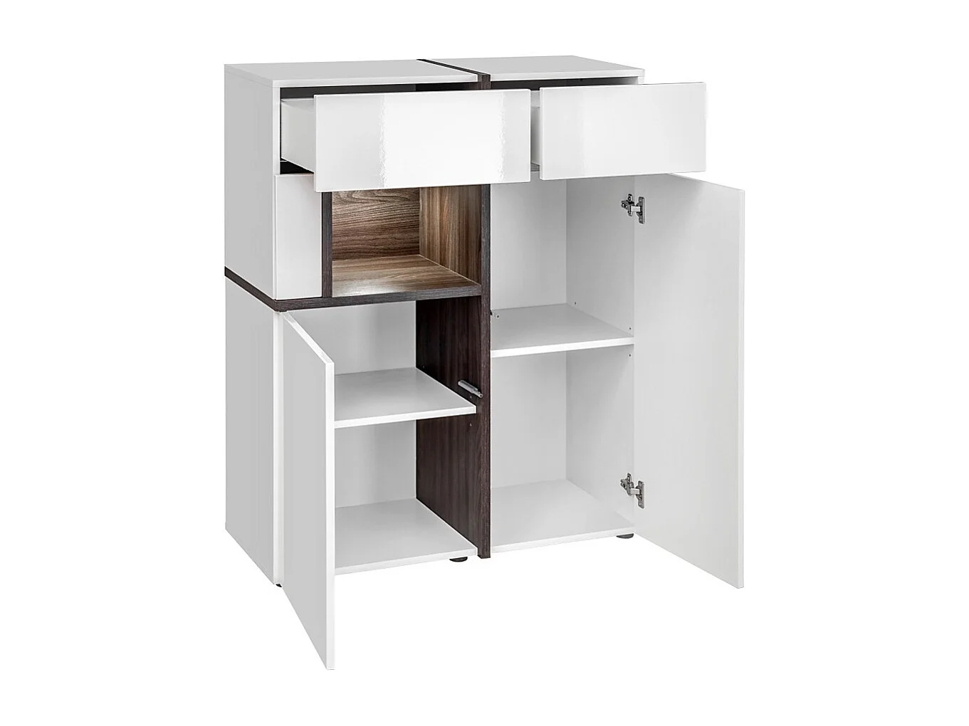 Ensemble Meuble TV Design "Cross" 330cm Blanc