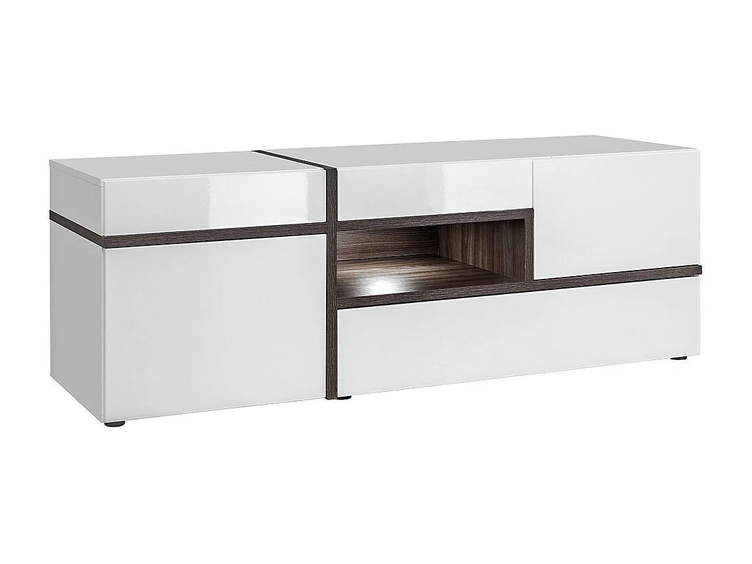 Ensemble Meuble TV Design "Cross" 330cm Blanc