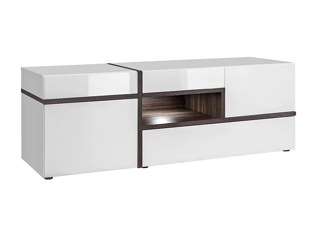 Ensemble Meuble TV Design "Cross" 330cm Blanc