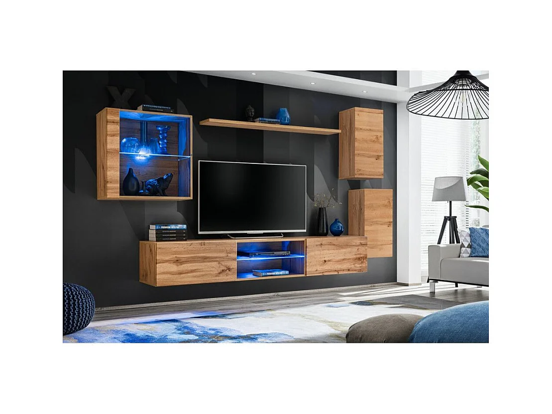 Ensemble Meuble TV "Switch XXIII" 250cm Naturel