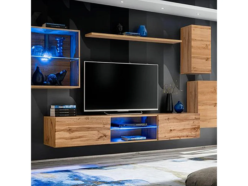 Ensemble Meuble TV "Switch XXIII" 250cm Naturel