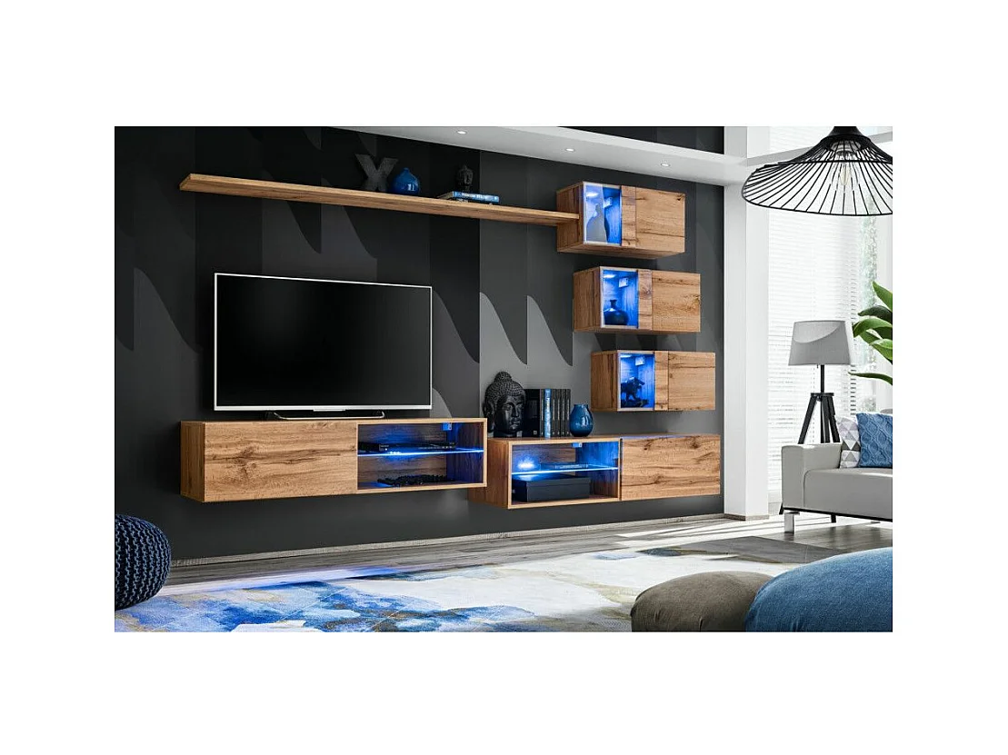 Ensemble Meuble TV "Switch XXIV" 250cm Naturel