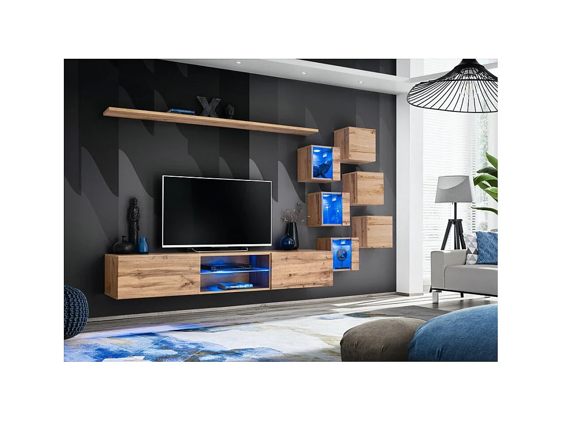 Ensemble Meuble TV "Switch XXI" 260cm Naturel