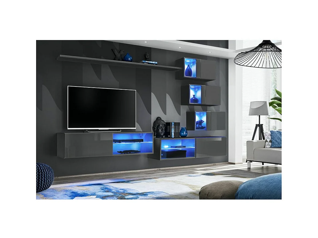 Ensemble Meuble TV "Switch XXIV" 250cm Gris