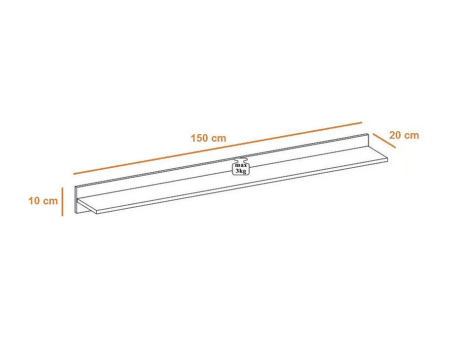Ensemble Meuble TV & Bibliothèque "Thin" 330cm Noir & Naturel