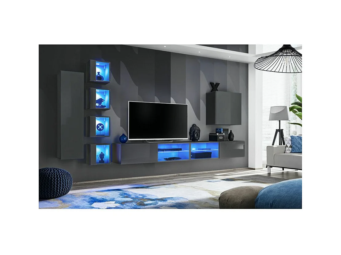 Ensemble Meuble TV "Switch XXVI" 320cm Gris