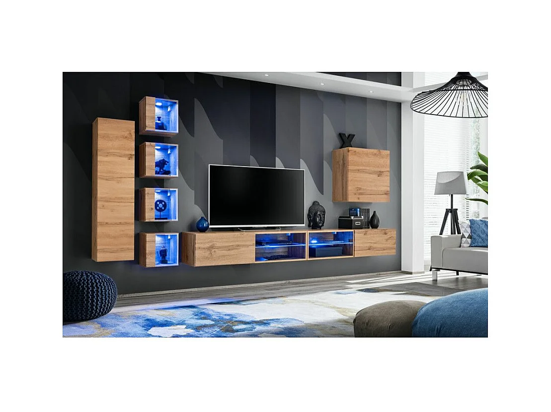 Ensemble Meuble TV "Switch XXVI" 320cm Naturel