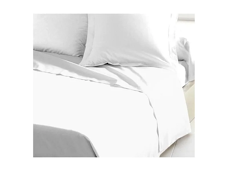 Flachbettlaken 100% Baumwolle Weiß 180x290 cm - OEKO-TEX Zertifiziert