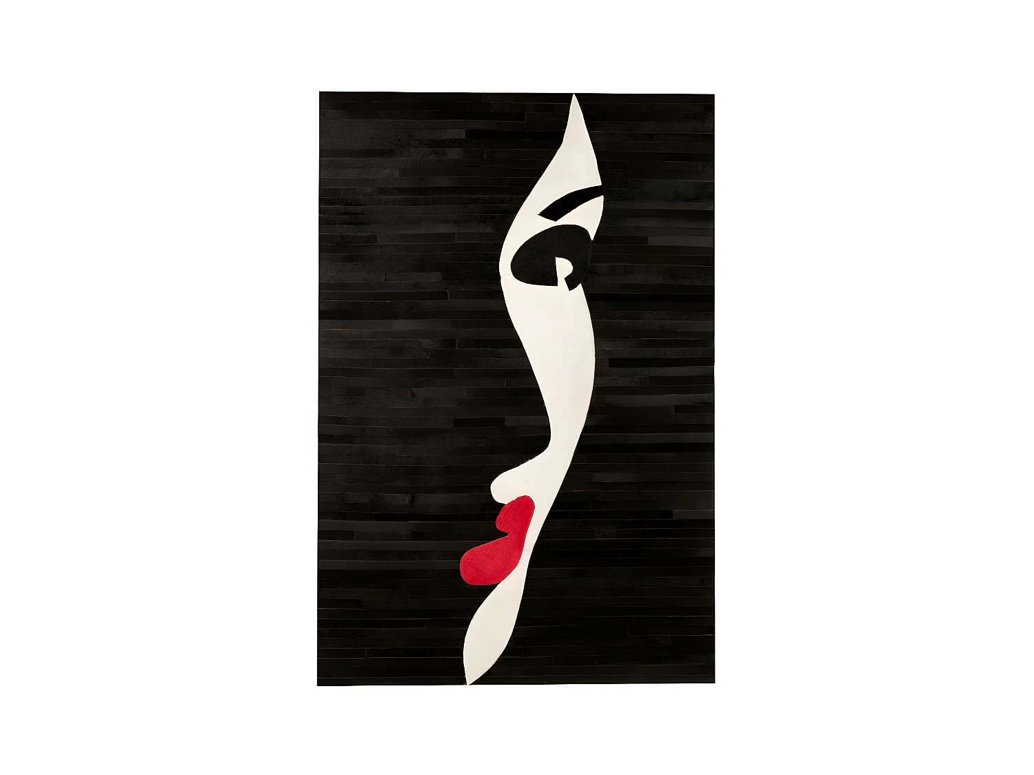Tableau Déco "Visage Femme" 80x120cm Noir
