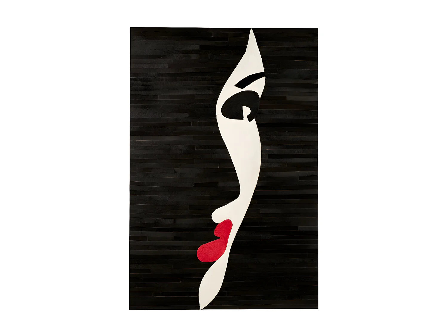 Tableau Déco "Visage Femme" 80x120cm Noir