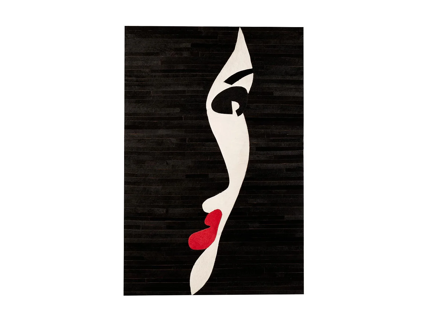Tableau Déco "Visage Femme" 80x120cm Noir