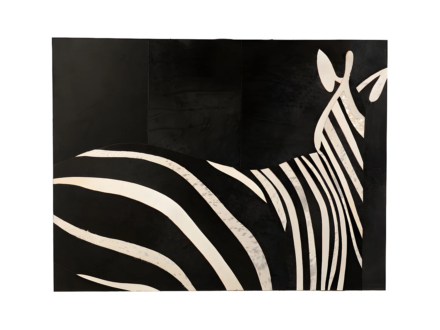 Tableau Déco "Zèbre" 90x120cm Noir & Blanc