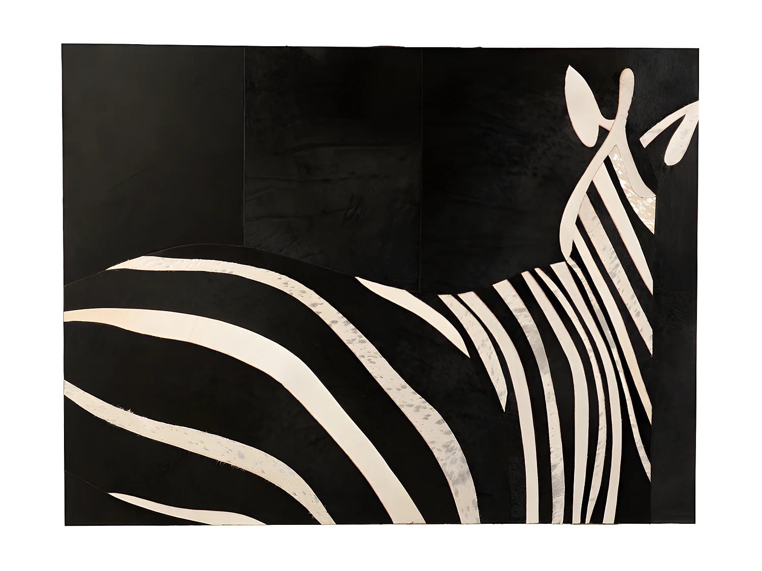 Tableau Déco "Zèbre" 90x120cm Noir & Blanc