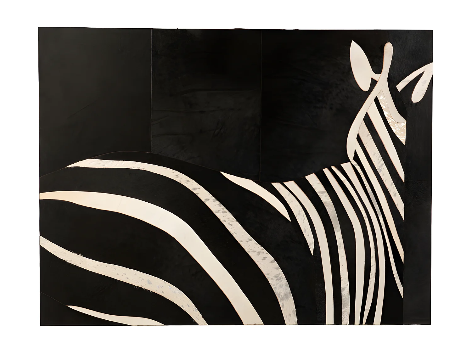 Tableau Déco "Zèbre" 90x120cm Noir & Blanc