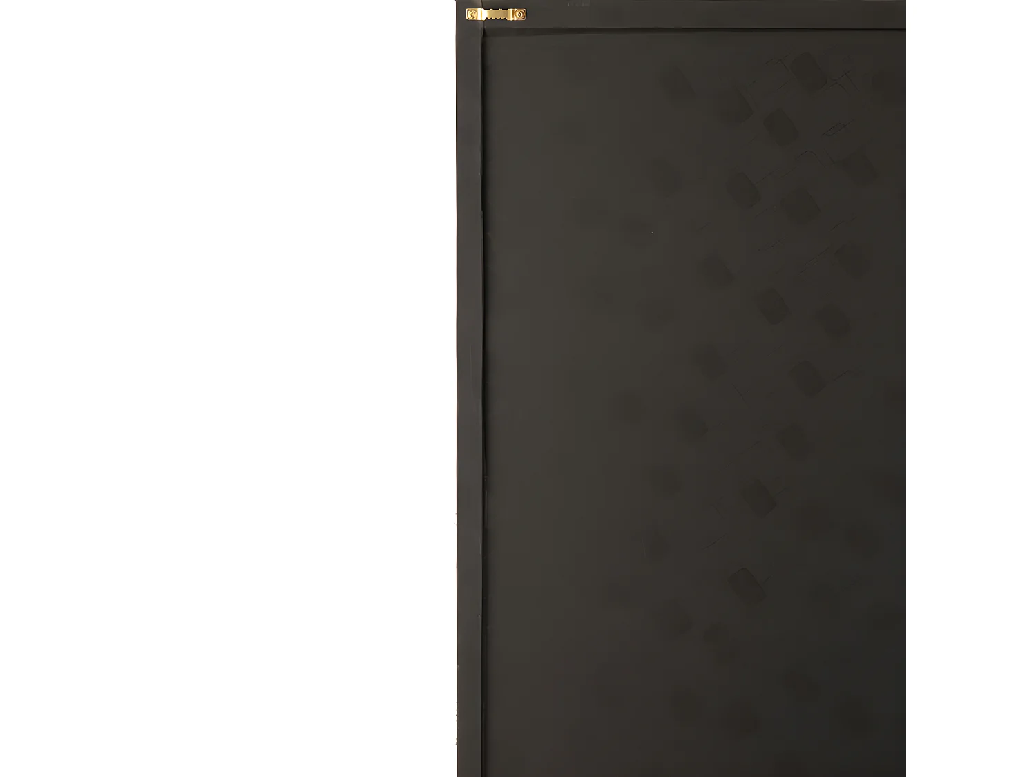 Tableau Déco en Cuir "Opalo" 60x90cm Noir & Or