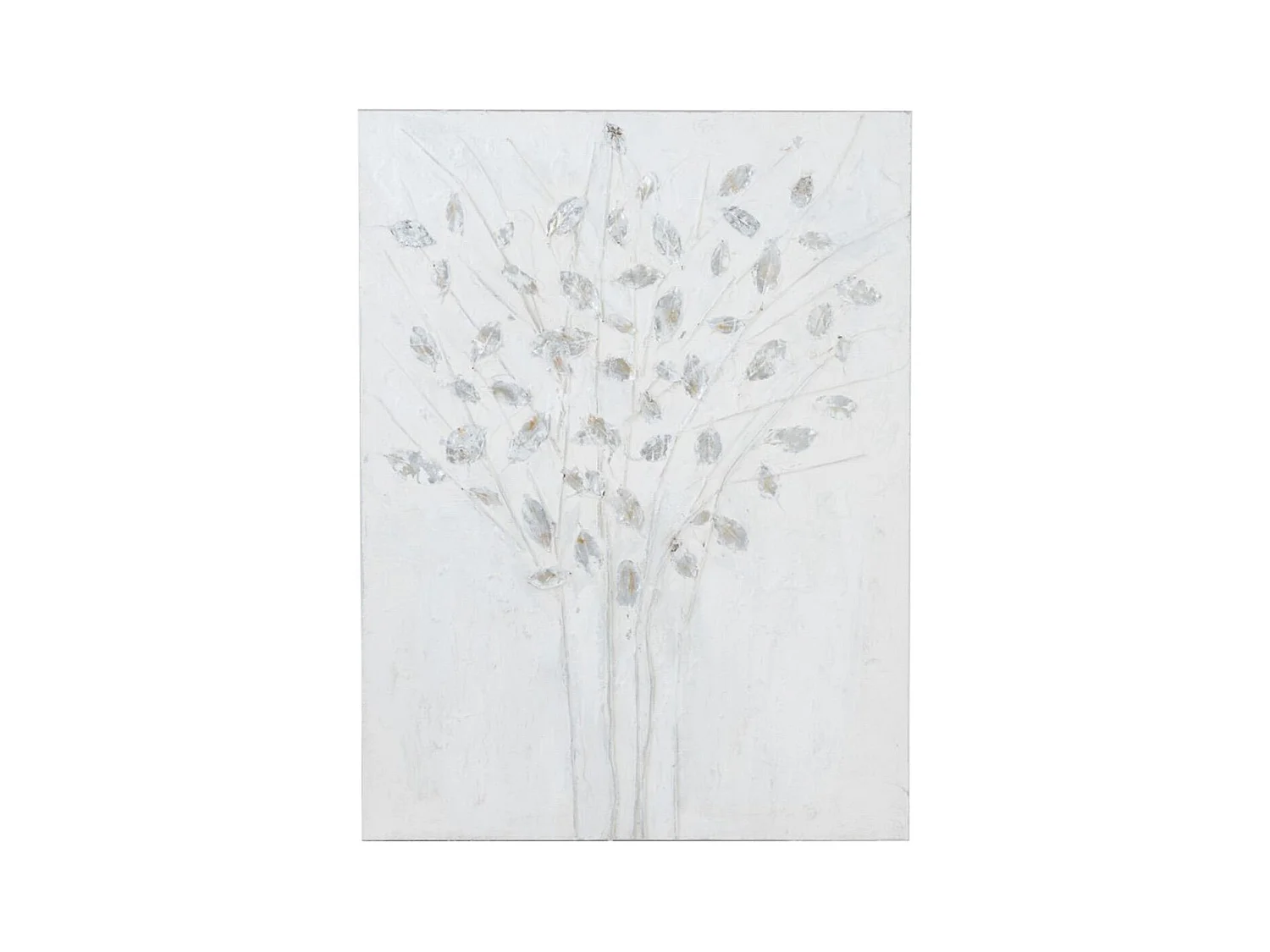 Tableau Déco "Branches" 90x120cm Blanc