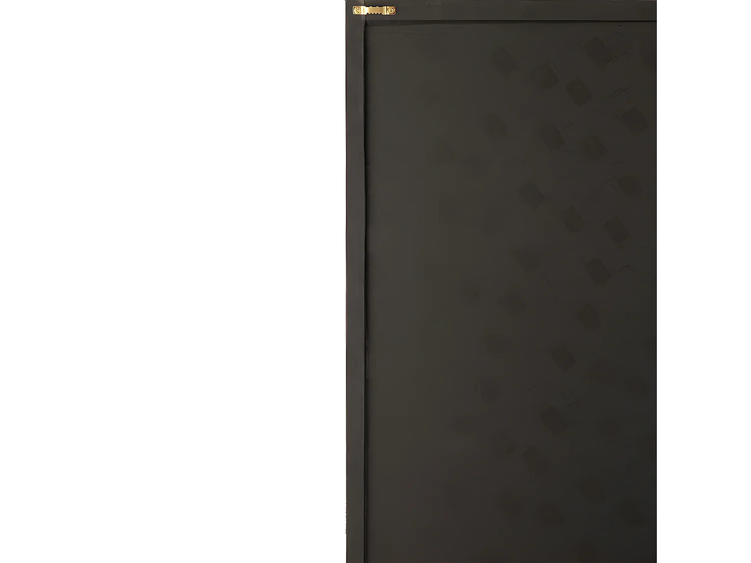 Tableau Déco en Cuir "Opalo II" 60x90cm Noir & Or